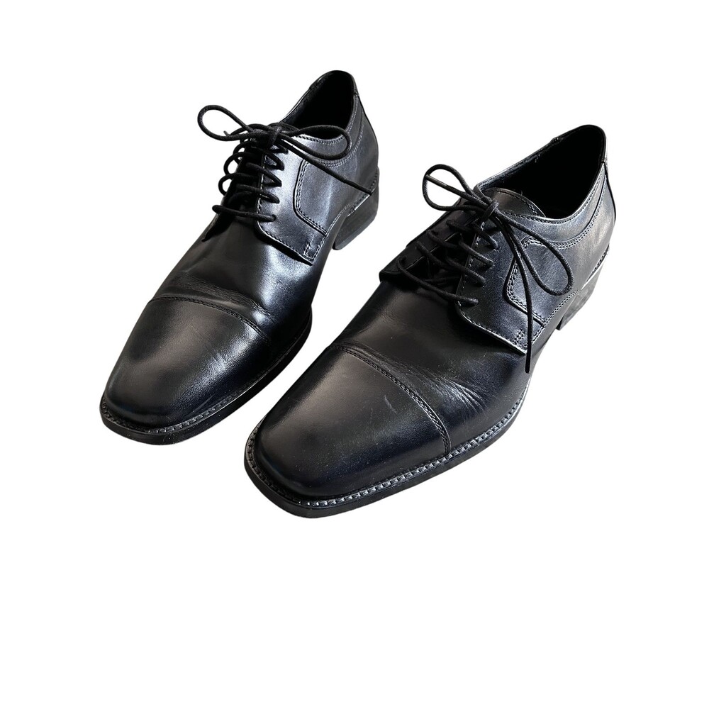 J. Murphy Novick Black Leather Cap Toe Oxford Dress Shoes 8M